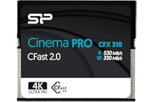 ‎SP SILICON POWER Silicon Power CinemaPro CFX310 CFast 2.0 Karte (MLC), für Canon XC10/1D X Mark II, Blackmagic URSA Mini und mehr (256 GB, 3500 x CFast 2.0)