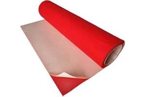 TAPHICEROS Rotolo Di Tessuto In Feltro Autoadesivo, Rosso, 50cm x 150cm 2mm, Materiale Di Imbottitura, Venduto Al Metro, Tessuto Di Rivestimento Per Interni Per Artigianato, Auto, Fai Da Te