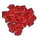 Asian Hobby Crafts Satin and Tissue Ribbon Rose Flower, Red (Pack of 24, 25mm) RS.99.00