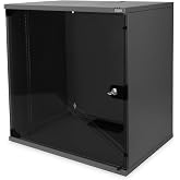 DIGITUS Network Cabinet, 19 Inch Rack 12 U, Unassembled, Wall Mounted | Depth 400 mm &ndash; 270 mm useful depth &ndash; Wall mounted &ndash; L