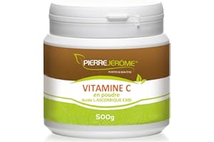 Pierre Jérôme - Vitamine C Poudre 500g - Pure 100% (Acide L-Ascorbique) - Fatigue, Stress, Energie, Système Immunitaire