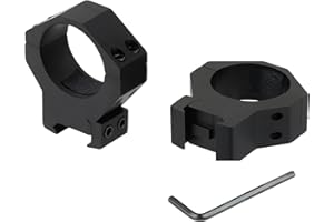 ToopMount Anillos de Montaje de 34 mm/1,34 Pulgadas Soporte de Montaje Apto para rieles Picatinny de 20 mm Anillos de Base de Montaje de Perfil bajo de 15 mm