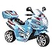 Produktbild Kinder Elektromotorrad 6V C051 12 W Motor bis 3 km/h mit Musik und Licht (Blau)