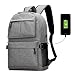 Produktbild Laptop Rucksack, Schulrucksack, Reise Rucksäcke für Frauen und Männer, mit USB Ladeanschluss, Mode Business Rucksack, Bergsteigen Tasche, passt 15,6" Laptop und Notebook Grau