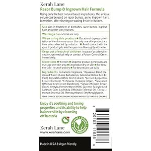 Kerah Lane Razor Bump & Ingrown Hair Formula 8 Oz for Women & Men: Best Treatment Serum for Ingrown Hairs, Acne, Razor… - Image 6