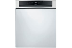 Lave vaisselle encastrable Whirlpool WBC3C26X - Lave vaisselle integrable 60 cm - Classe A++ / 46 decibels - 14 couverts - Intégrable bandeau : Inox