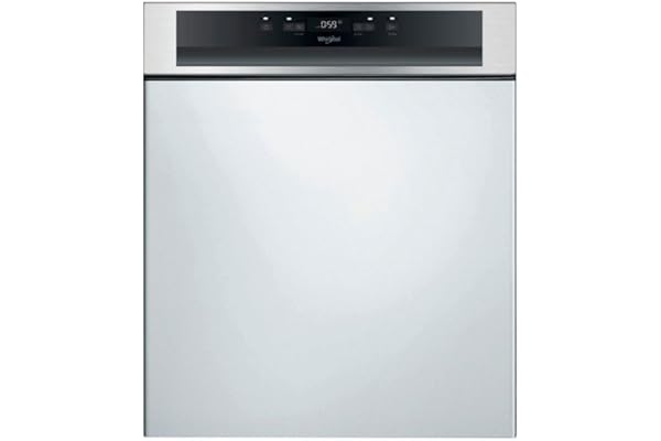 Lave vaisselle encastrable Whirlpool WBC3C26X - Lave vaisselle integrable 60 cm / 46 decibels - 14 couverts - Intégrable bandeau : Inox [Classe énergétique E]