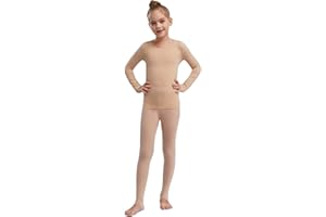 dPois Ropa Interior Térmica Unisex Niños Dos Piezas Camiseta Manga Larga y Pantalón Leggings con Cintura elástica Traje cálido Cuello Redondo Invierno