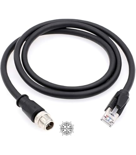 Cavo Ethernet M12 A 4 Pin D-Code RJ45 - Industriale Schermato HangTon 1m