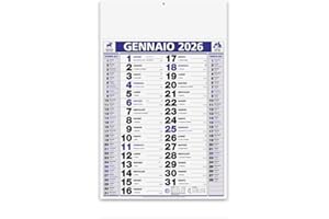 Cormar Calendario da Parete Anno 2026, Formato 30 x 42 cm Ideale per Casa e Ufficio