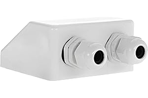 Offgridtec 006575 prowadnica kabla dachowego, 2 x wlot kabla, wytrzymały, biały ABS do przyczepy kempingowej, łodzi, kabli solarnych itp., 1 szt.