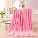 Bedding Extra Soft Coral Fleece Blanket Lightweight Thickening Throw/Bed Blanket Pure Color Blanket Light Pink Twin(59"X79")
