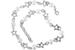FROTOX Girl Jewelry Cool Hollow Star Pendant Necklace DIY Fashion Pearls Star Choker Y2K Necklace for Women Punk Accessories