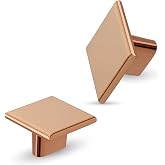 LAPO 2 Piece Zinc Drawer Knobs and Pulls – Sturdy Door Knobs for Cabinets, Cupboards & Wardrobes (PVD Rose Gold Finish)