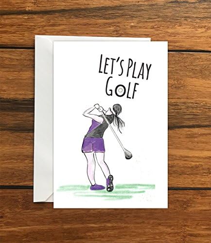 Let's Play Golf blank greeting card (A6)