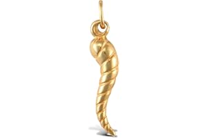NJ Genuine 9ct Yellow Gold Horn of Life Charm Pendant