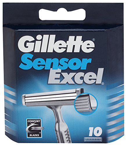Gillette Sensor Excel for Men Refill Razor Blade Cartridges - Pack of 10