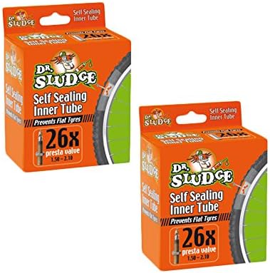 2 Dr Sludge Self Sealing Mountain Bike Inner Tube 26" puncture repair Presta