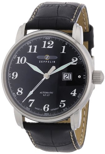 Zeppelin Herren-Armbanduhr XL LZ127 Graf Analog Automatik Leder 76522S Zeppelin Herren-Armbanduhr XL LZ127 Graf Analog Automatik Leder 76522S