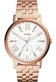 Fossil Damen-Armbanduhr Quarz One Size, weiß/Silber, rosé
