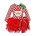 Produktbild Kleid Mädchen Kolylong® 1PC (1-6 Jahre alt) Kinder Baby Mädchen Weihnachten Kleid mit Weihnachtsmann Langarm Tutu Kleid Neujahr Kleid Party Kleid Polka Punkt Kleid Outfits Christmas Dress (Rot, 110CM(3-4 Jahr alt))