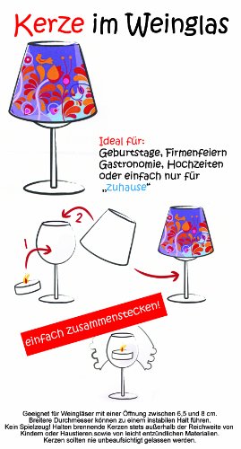 Fanartikel Fußball WM 2014 Brasilien Lampenschirm Glas (Weinglas) Teelicht #1085 (Frankreich) - 3