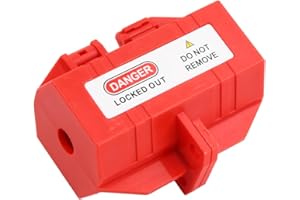 FANGEHONG Stromstecker Schutzbox, Rot Steckdosenschloss Plug Lockout, Waschmaschinen-Steckerschloss, Elektro Stecker Abdeckung, Stecker Safebox für Netzstecker (S)