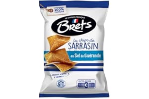 GÉNÉRIQUE Bret'S - Chips Sarrasin Nature au Sel de Guérande - 120g de croustillant pour l'apéritif - Epicerie salée de qualité supérieure. - Le Lot De 6