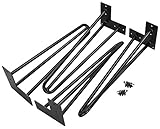 Absolut Stabil - Jeder Tischfuß besteht aus 3 Rundstahl Streben mit jeweils 12 mm Durchmesser, die mit einer soliden vorgebohrten Grundplatte verschweißt sind