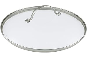 COOKWARE COMPANY Tempered Glass Vented Pan Lid Saucepans, Wok, 28CM Glass Lid Transparent - Stainless Steel Rim & Handle (28CM)