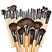 Yaha Professional 32pcs Makeup Brush Set tools Make-up Toiletry Kit Wool Brand Make Up Brush Set Case Cosmetic brush (32pcs Wood)