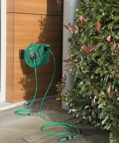 Gartenschlauchtrommel 20m Wandschlauchbox Powerplus Schlauch Trommel schwenkbar - 6