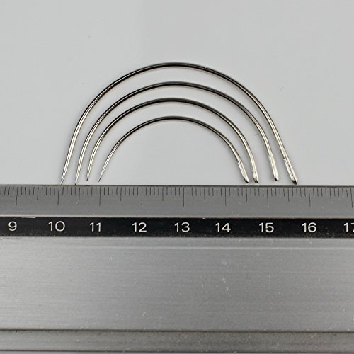 Nadeln SET : 8 gebogene Nadel Polsternadel Nähnadel Rund Leder Sattlernadel - 2