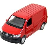 Welly 1:38 Volkswagen Transporter T6 Van &Ccedil;ek Bırak Minib&uuml;s (Kırmızı)