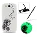 Produktbild Für Samsung Galaxy S3 Hülle Silikon TPU Ultradünn Case,Für Samsung Galaxy S3 Einzigartig [Nacht Leuchtend] Fluoreszieren Im Dunkeln Lichtdurchlässig Weich Gummi Handyhülle Etui Tasche Schutzhülle,Herzzer Anti Kratzer Flexibel Soft Rückseite Schutz Hülle Bumper Case Cover Shell für Samsung Galaxy S3 + 1 x Frei Schwarz Handy Halterung Ständer + 1 x Frei Schwarz Stylus Stift Touch Pen - Schwarz Löwenzahn