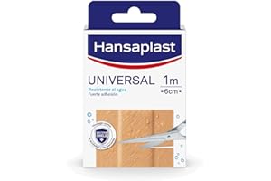 Hansaplast Universal Tira para cortar 10 x 6 cm, Apósitos impermeables transpirables, Fuerte adhesión, Gasa absorbente antiadherente, Apósitos para heridas multiusos
