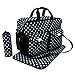 Black 3pcs Baby Diaper Nappy Changing Bag Set E:Polka Dot