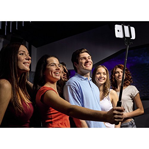 Hama Selfie Moments Supporto per Fotocamera, Action Cam e Smartphone, 108 cm, Nero