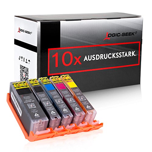 10 Logic-Seek Tintenpatronen kompatibel zu Canon PGI-570 CLI-571 XL für Canon Pixma MG5750 MG6850 Series