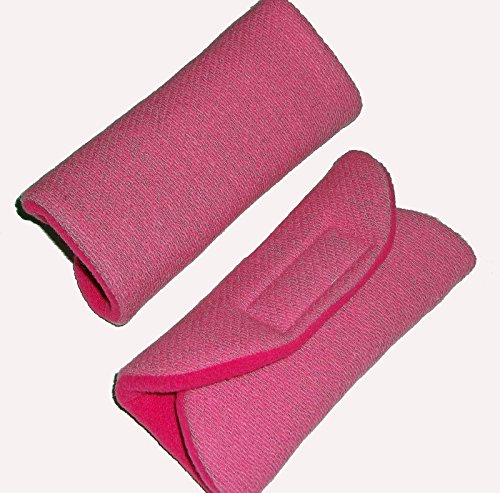 Baby Candy Pink Harness Strap Pads x 2 - Highchair, Car Seat, Pram Harness Cover