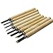 Produktbild SaySure - 8pcs Wood Lathe Handle Carpenters Carving Mini Chisels