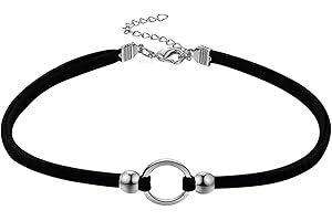 HAOXYO Choker Schwarz,Choker Kette Damen,Choker Gothic,Choker Leder,Schwarze Choker Halsketten Vintage Lederhalsketten Choker Halsketten Halsketten für Frauen und Mädchen