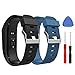 Price comparison product image MoKo Band for Fitbit Charge HR, [2 PACK] Premium Soft Rubber Adjustable Replacement Strap for Fitbit Charge HR Fitness Wristband, Small Size, Black & Dark Blue