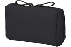 PUCIO VMINOG Petite Trousse De Maquillage Trousse à Maquillage en Toile 16 * 9.5 * 6.5cm Trousse De Toilette De Voyage étanche Portable Organisateur De Trousse De Toilette De Voyage(Noir)