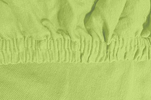 Belsonno® Kinder Jersey Spannbettlaken Apfelgrün Öko-Tex Standard 100 Hautfreundlicher Bettbezug 100% Baumwolle mit Rundum-Gummizug für 60×120 70×140 Bett-tuch 125g/m2 - 6