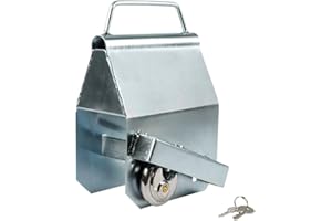 OROK - Antivol remorque antivol remorque attelée - Antivol remorque triangle - Avec poignée, cadenas & 2 clés - Dimensions : 110 x 180 x 255mm - S'utilise attelé et non attelé