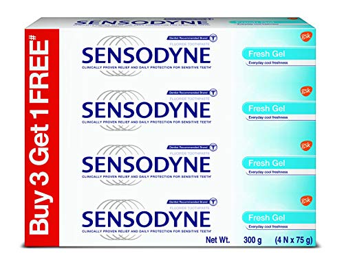 Sensodyne Sensitive Toothpaste Combi Pack - 75 g (Fresh Gel, Buy 3 Get 1 Free) Sensodyne Sensitive Toothpaste Combi Pack - 75 g (Fresh Gel, Buy 3 Get 1 Free)