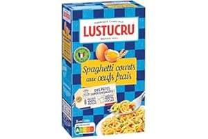 LUSTUCRU - Pâtes Aux Oeufs Frais Spaghetti Courts 250G - Lot De 4