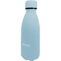 NERTHUS Thermosflasche 500 Ml – Doppelwandiger Edelstahl, Schraubverschluss, Hält 12h Heiß / 24h Kalt, Blau, BPA-frei