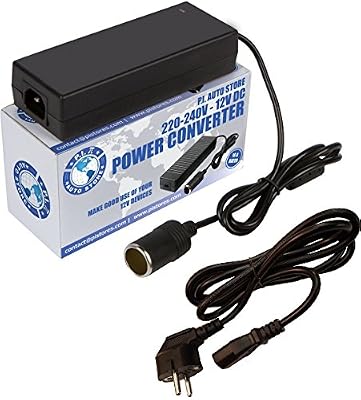 P.I. AUTO STORE Convertisseur de tension / Adaptateur / Transformateur P.I Auto Store 220 V - 240V CA vers 12V CC Prise allume-cigares. Intensité 10Amp (Max 15 A). SÛR - Conforme aux normes anglaises et européennes.